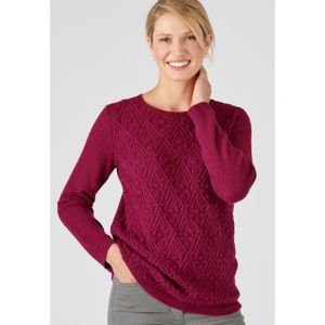PULL Pull - Damart - Pull col rond chaud - Pourpre