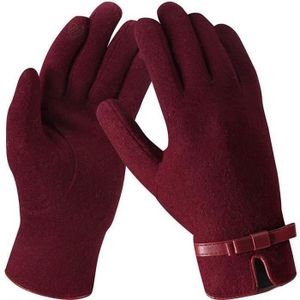 Noir UBERMing Gants à Ecran Tactiles Tricotés Femmes Gants Hiver Chaud à écran Tactile avec Une Doublure en Polaire Fine pour Sport Running Extérieur