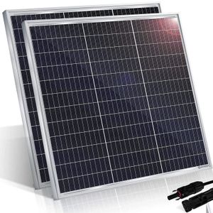 KIT PHOTOVOLTAIQUE SER Panneau solaire monocristallin Panneau solaire - 18 V pour batteries 12 V, photovoltaïque - Cellule solaire Installation PV 109