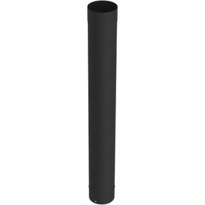 POÊLE À BOIS Tuyau de poêle Ø150 mm longueur 250-500-1000 mm thermolaqué noir-gris (Longueur 250 mm, noir) (103)253