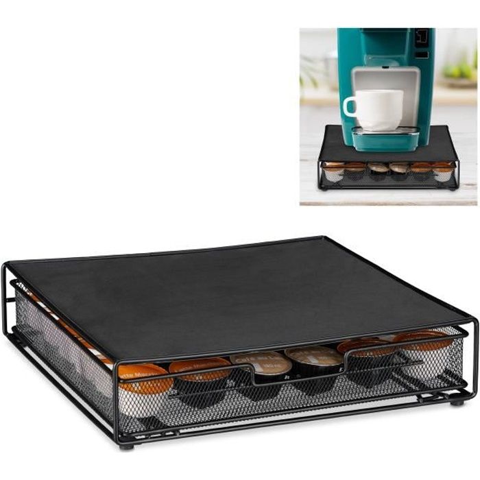 Hofuton Support pour machine à café, avec boîte de rangement pour capsules  de café en PET