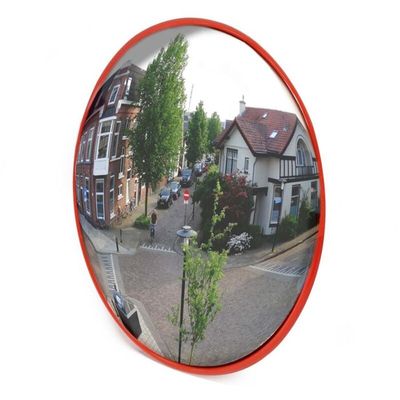 Rétroviseur Convexe Extérieur 60 Cm – Angle 130° – Pour Garage, Allée, Parking – Réduit Angles Morts – Installation Murale Facile