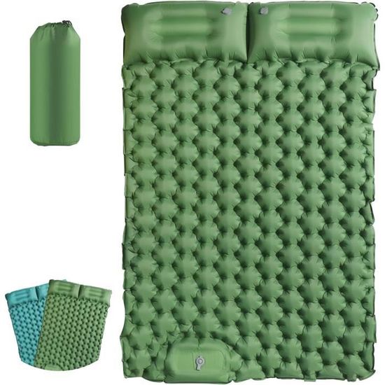 Matelas Autogonflant Camping 2 Personnes EXLECO - 123cm Large