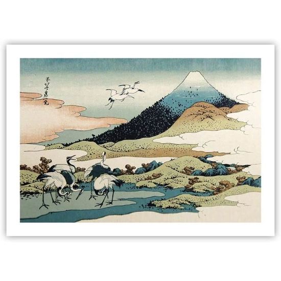 Moderne Impression Sur Toile Japon Grues Image Image Tableau Decoration