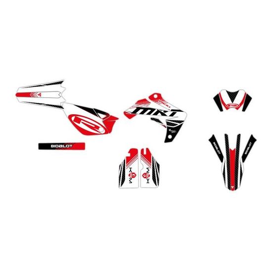 Kit Déco Motocross RIEJU MRT 50 2009-2021 - Style Kaiju Noir Et Or - Pièces De Carénage Complet