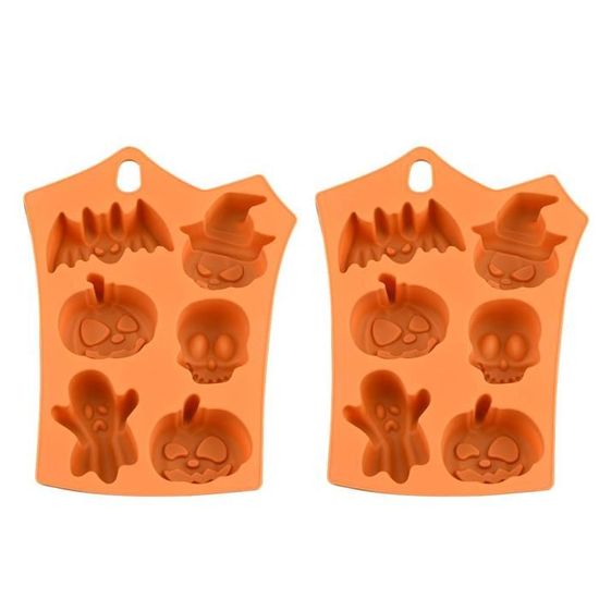 2 Moules En Silicone Forme Cerveau - Pour Chocolat, Gâteaux Halloween, 17x12 Cm, Résistant Au Four - 3