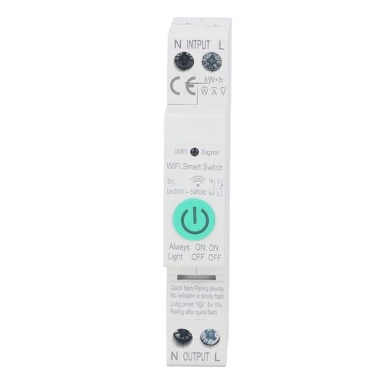 Disjoncteur,Disjoncteur 20a Avec Compteur WIFI Smart Disjoncteur 1P 63A DIN Rail For Smart Home Télécommande Sans Fil Commutateur (Poles Number : Black With Metering, Rated Current : 63A
