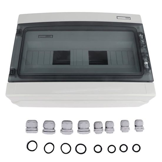 Module De Distribution D'énergie 8 Positions DIN Rail - Avec Interrupteurs Et Fusibles AC/DC