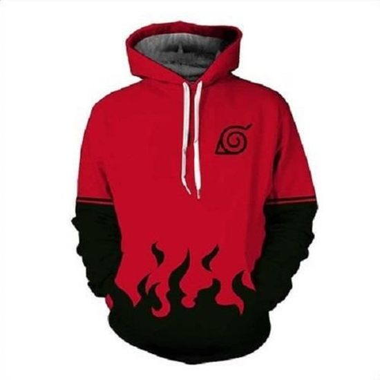 hommes naruto 3d imprimer pull sweat a capuche avec poche kangourou rouge cdiscount pret porter coloriage de pikachu