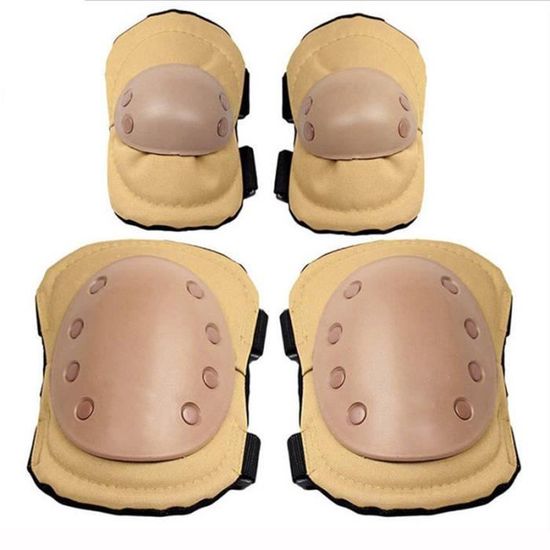 Protège-genoux Tactiques MFH Réglables - Coyote - Paintball Airsoft - Taille Unique