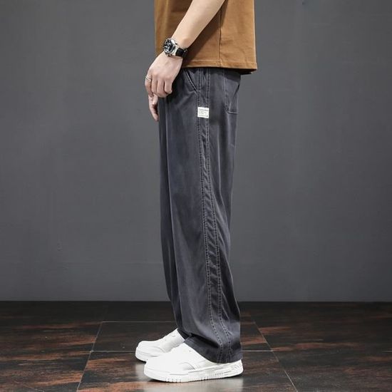 Pantalon Cargo Jogging Homme - Taille élastiquée, Léger, Confortable - Pour Le Travail, Le Sport, Les Loisirs - Multi-poches