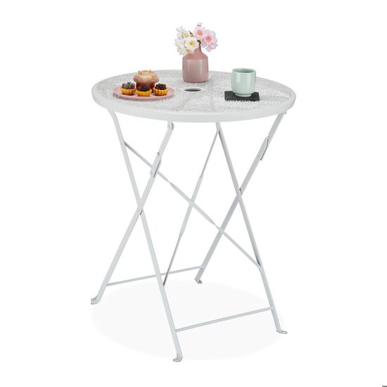 Table De Camping Pliante Relaxdays - Acier, 55 X 95 X 53 Cm, Charge 50 Kg - Avec Sac De Transport