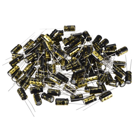 10pz Condensatore Elettrolitico Assiale BIPOLARE 2000h 105°C 25uF 100V 10pz Condensatore Elettrolitico Assiale BIPOLARE 2000h 105°C 25uF 100V
