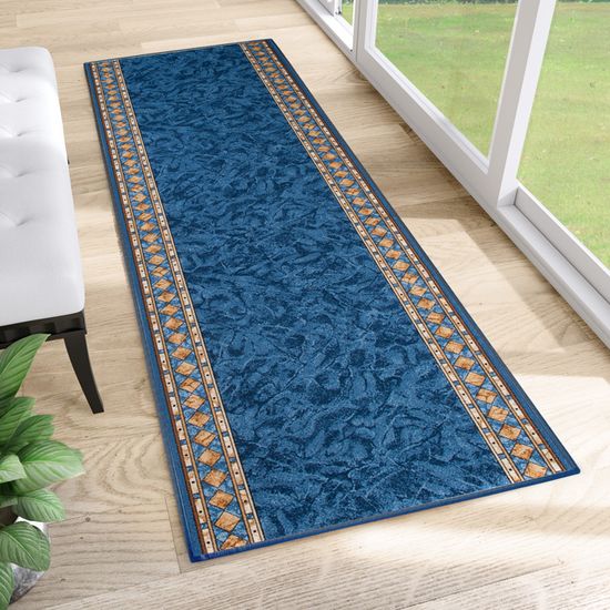 Tapis De Couloir Antidérapant Au Mètre - Polyester, Gris, Largeur 60 à 140 Cm, Lavable En Machine