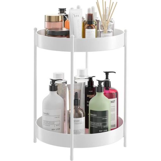 Organiseur Empilable Pour Salle De Bain/coiffeuse Hixava - Avec Séparateurs Réglables, Poignée, Rangement Maquillage, Bureau