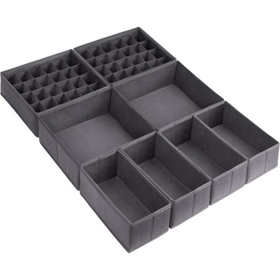 Lot De 2 Organisateurs De Tiroir Pliables à 16 Compartiments Pour