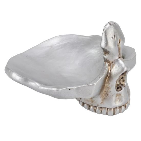 Support De Lunettes Décoratif En Forme De Crâne - Résine - Plateau De Rangement - Blanc Ou Or