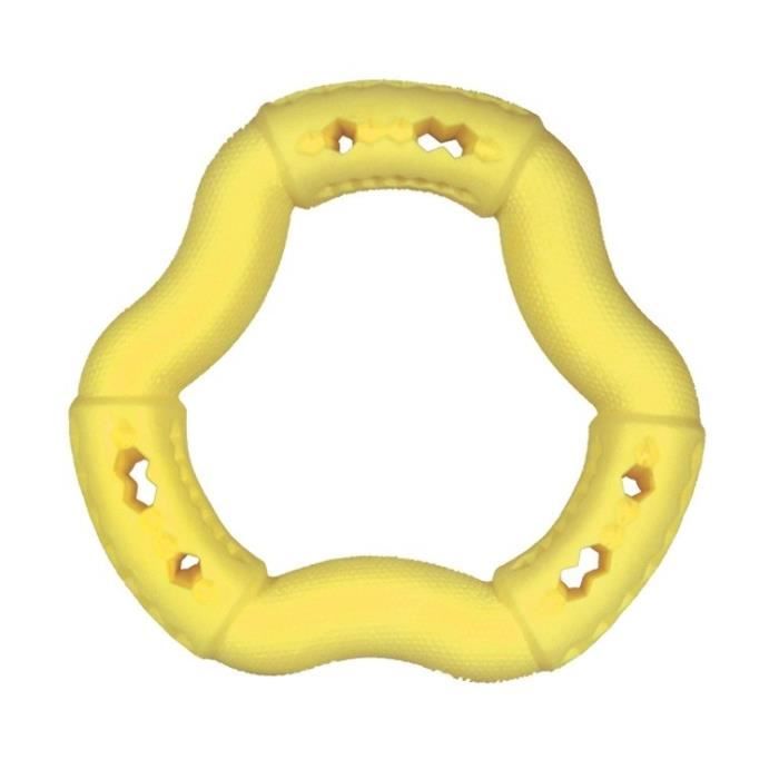 VADIGRAN Anneau en TPR - 12 cm - Jaune vanille - Pour chiens