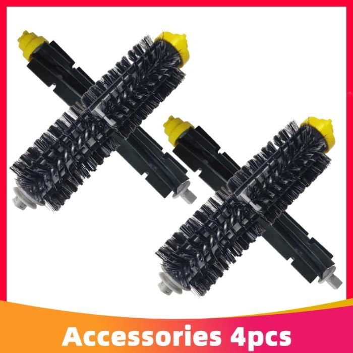 2 Brosse principale - Accessoires pour robot iRobot Roomba, brosse principale et brosse latérale, avec filtre