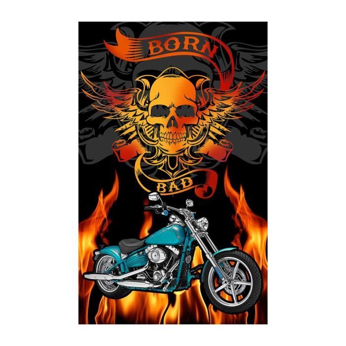 DRAP DE PLAGE MOTO ENFER 95x175cm