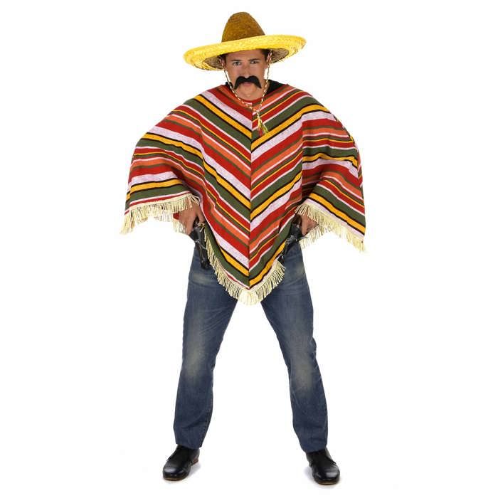 Poncho mexicain adulte