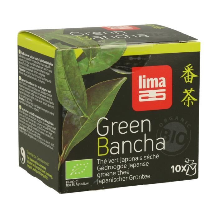 LIMA - Green Bancha Tee 10 unités