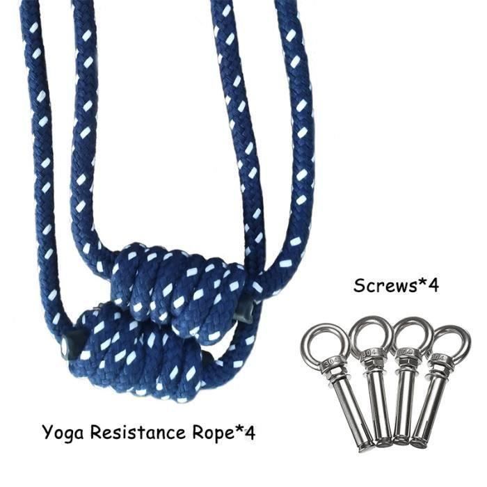 Sangle de suspension bandes aériennes pour yoga gymnastique Bleu Ro51870