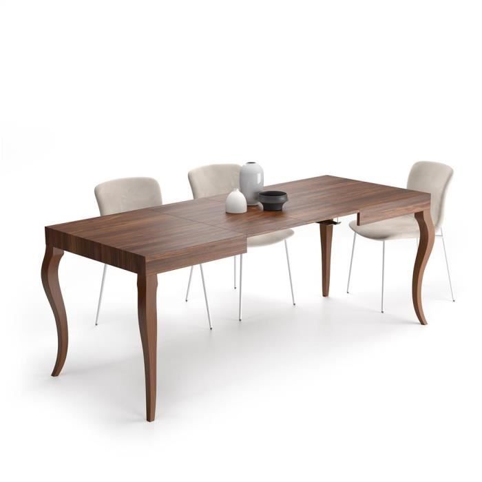 Mobili Fiver, Table Extensible Classico, Noyer, Mélaminé, Made in Italy