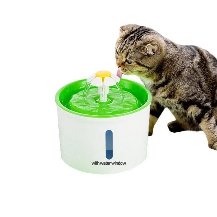 1.6L fontaine à eau pour chats et chiens vert