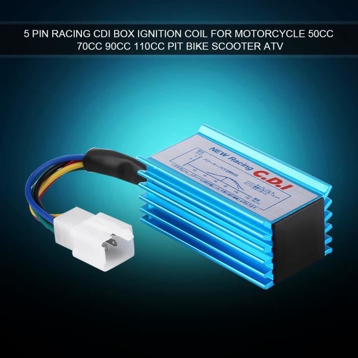 Accélération 50cc 70cc 90cc 110cc Racing CDI, 5 broches Dirt bike CDI, pour Scooter ATV moto