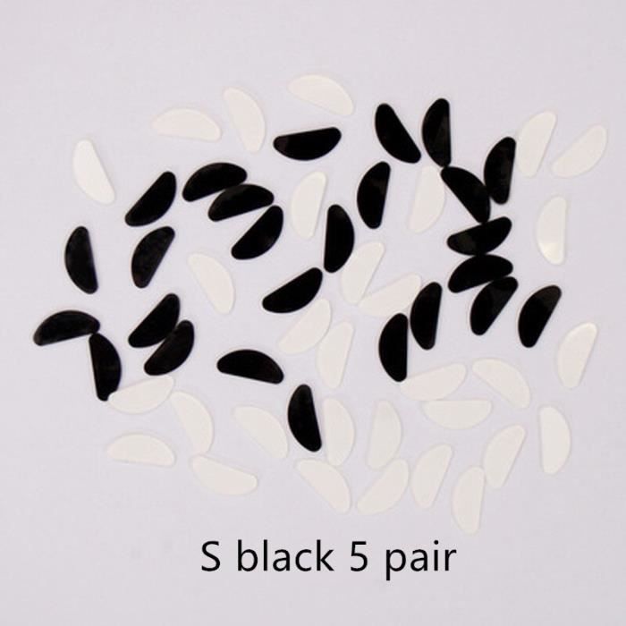 Lunettes de Soleil,5 paires de protège nez en Silicone en forme de D pour lunettes de soleil, protège nez fin - Type S black 5 pair