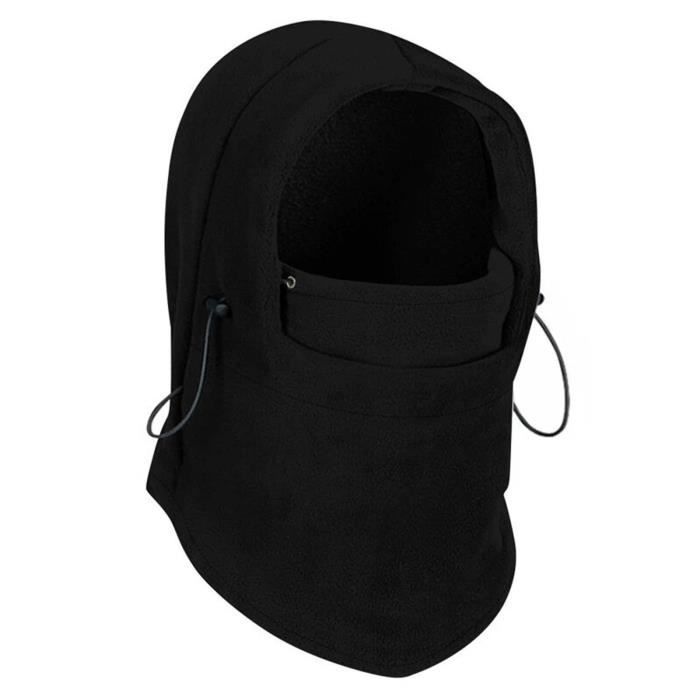 Pack Produits Glisse Urbaine Chapeau De Cagoule D'Hiver Unisexe Chapeau En Polaire Coupe-Vent Masque Respirant Noir21