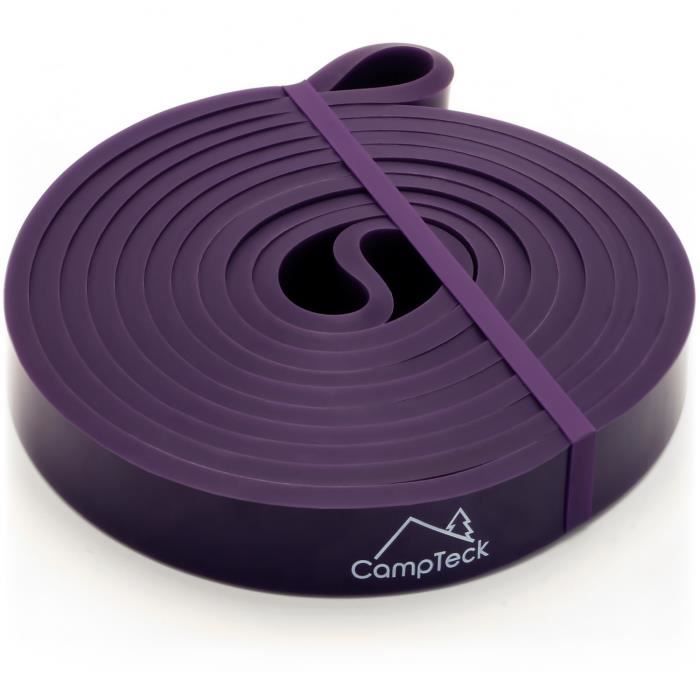 CampTeck Bande Elastique Résistance Etirement Sangle Stretch pour Gym, Ballet, Aérobic, Pilâtes, Haltérophilie, Violet (L) 1.3cm