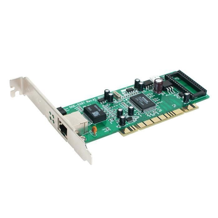D-Link DGE-528T. Interne, Technologie de connectivité: Avec fil, Interface de l'hôte: PCI, Interface: Ethernet.