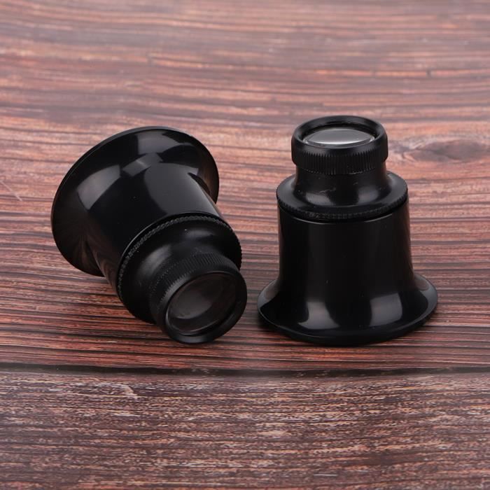 Outils d 2pcs Loupe 20X pour réparation de montre-loupe horloger
