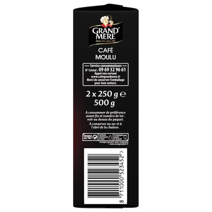 L'OR Café Moulu Grand Mère Dégustation - 2 x 250 g