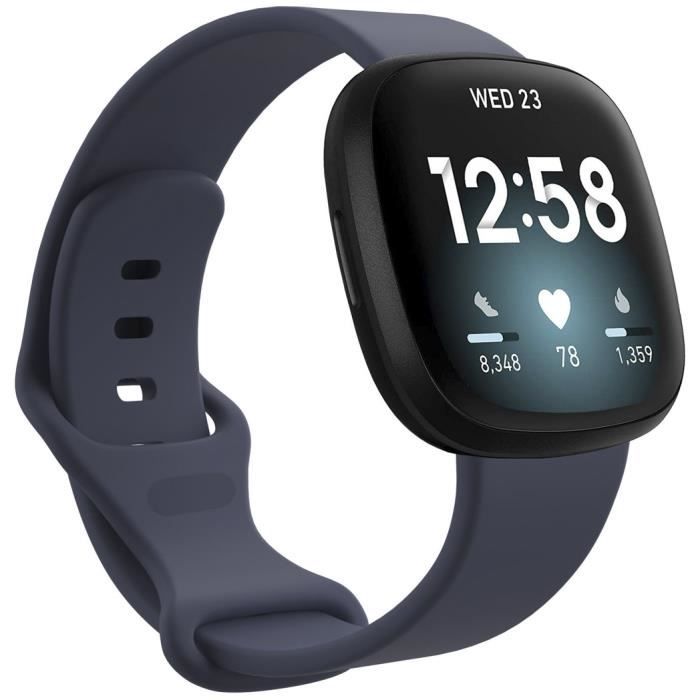 Bracelet Fitbit Sense / Versa 3 Silicone Bleu foncé