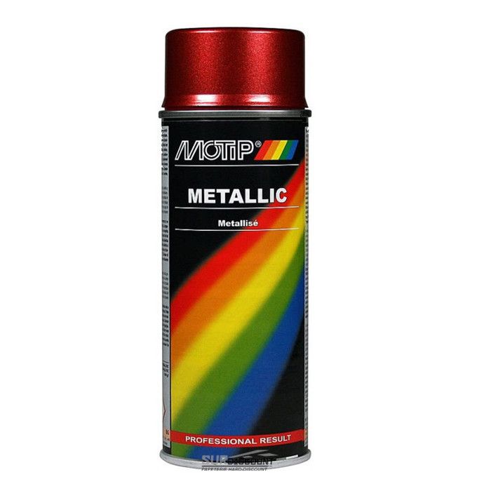 Peinture métalisée motip 400 ml (rouge)