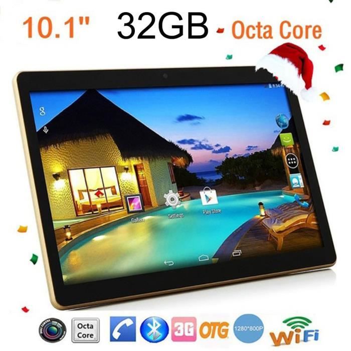 10,1 pouces Tablette PC - RAM 2G ROM 32G Android 6.0 noir EU plug