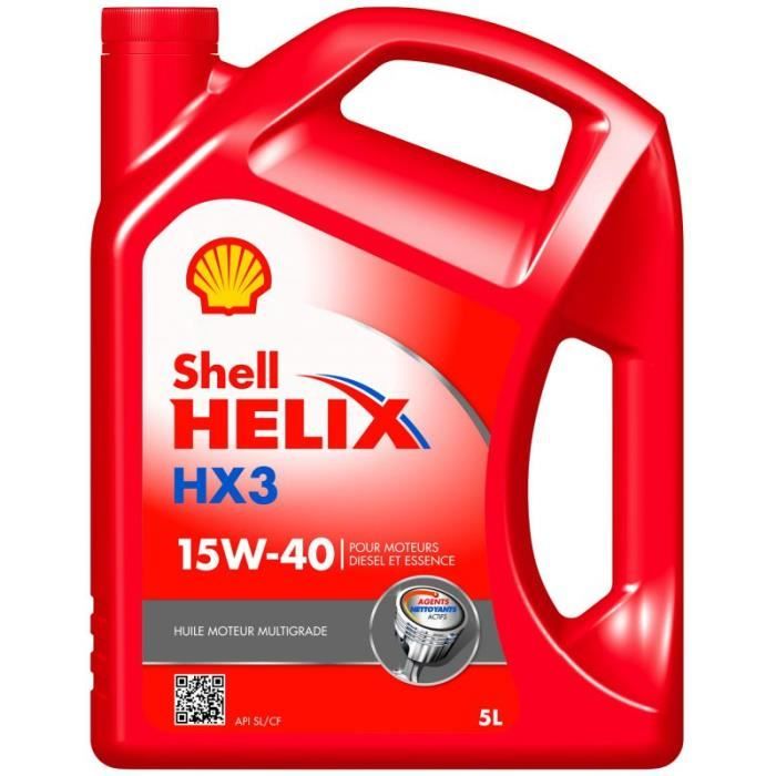 Shell Helix HX3 15W40 5L Huile Moteur Essence et Diesel
