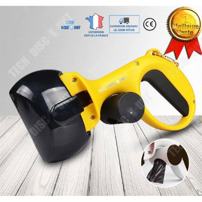 TD® Pelle à ramasse crotte Distributeur sac poubelle animaux de compagnie chien caca plastique déjection canine portable écologique