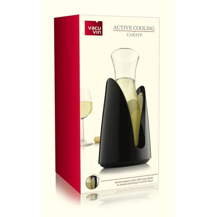 Rapide Ice Cooling Carafe Noir VACUVIN