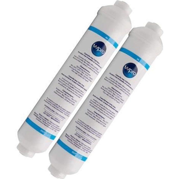 Lot de 2 Cartouche filtre à eau WPRO USC100 - Réfrigérateur, congélateur - SAMSUNG, DAEWOO, ARISTON HOTPOINT, HAIER, LG (115520)