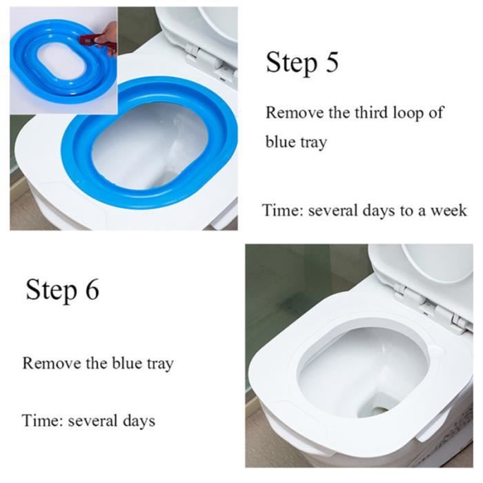 Siège de dressage pour toilettes pour chats Kit de pour (bleu) TAPIS DE PROPRETE - APPRENTISSAGE DE PROPRETE - ALESE