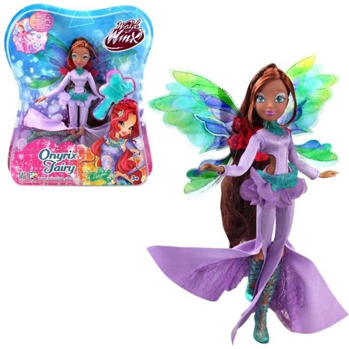 Layla | Onyrix Fairy Poupée | Winx Club | World of Winx | Robe Magique | 28 cm