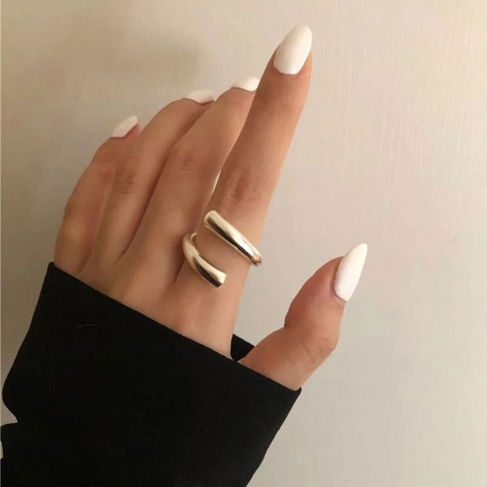 Star.W - Anneaux Géométriques Réglables Pour Femmes - Bijoux Minimalistes - Cadeau Anniversaire, Saint-Valentin