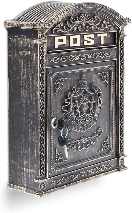 Boîte Aux Lettres Murale Vintage En Métal – Style Campagne Européenne, Robuste Et Décorative Pour Jardin Ou Salon