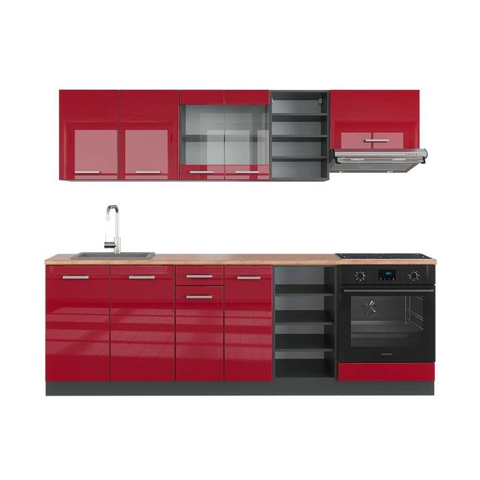 Cuisine Équipée Vicco R-Line – Style Rustique 300cm, Blanc, Neuve Sous Emballage