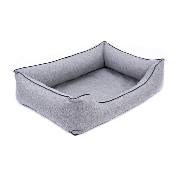 Comparer les prix de Coussin Mestizo pour chien, corbeille orthopédique, 65x50cm, gris clair, avec bordure noire, Mallorca SMO-GRA-B-1