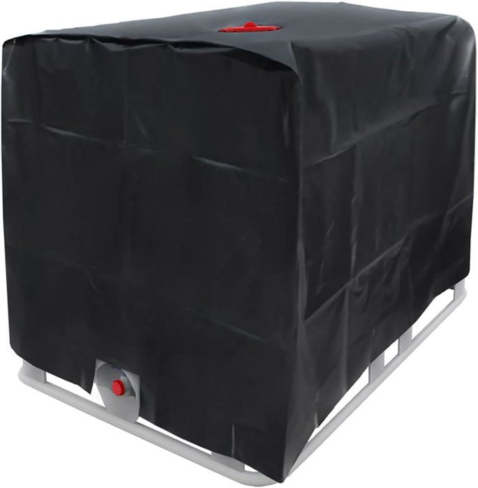 Housse De Protection Pour Cuve IBC 1000L - Couvercle Étanche Anti-UV Et Poussière - Noir